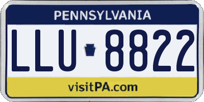 PA license plate LLU8822