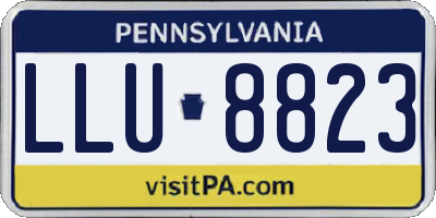 PA license plate LLU8823