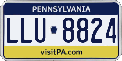 PA license plate LLU8824