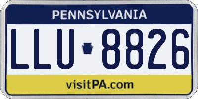PA license plate LLU8826