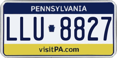 PA license plate LLU8827