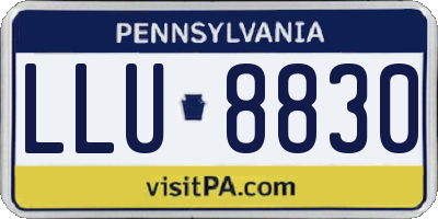 PA license plate LLU8830