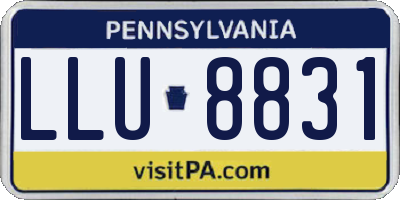 PA license plate LLU8831