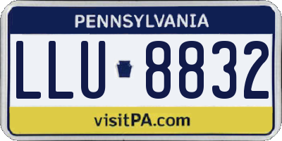 PA license plate LLU8832