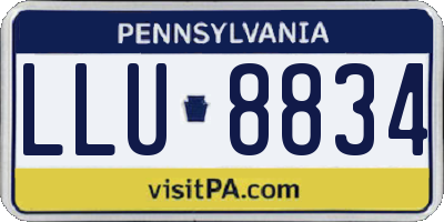 PA license plate LLU8834