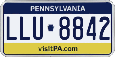 PA license plate LLU8842