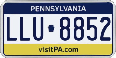 PA license plate LLU8852