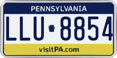PA license plate LLU8854