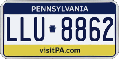 PA license plate LLU8862