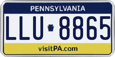 PA license plate LLU8865