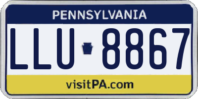 PA license plate LLU8867