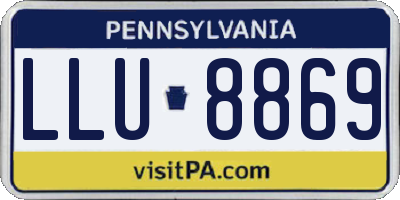 PA license plate LLU8869
