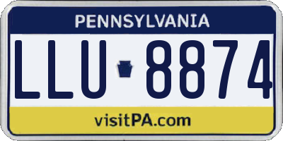 PA license plate LLU8874