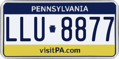 PA license plate LLU8877