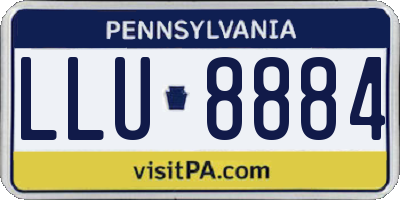 PA license plate LLU8884