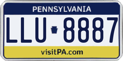 PA license plate LLU8887