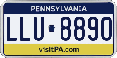 PA license plate LLU8890