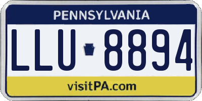 PA license plate LLU8894