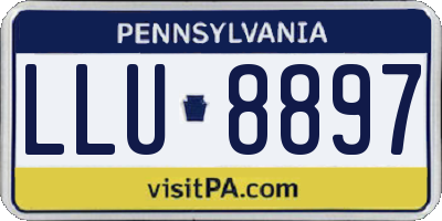 PA license plate LLU8897