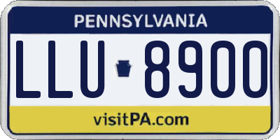 PA license plate LLU8900