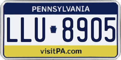 PA license plate LLU8905