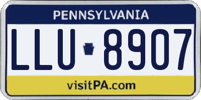 PA license plate LLU8907