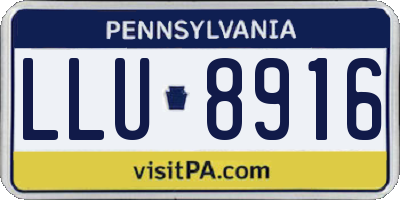 PA license plate LLU8916