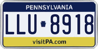 PA license plate LLU8918