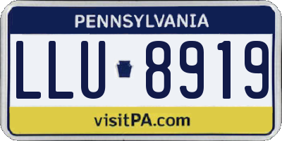 PA license plate LLU8919