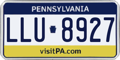 PA license plate LLU8927