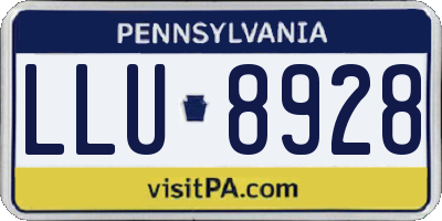 PA license plate LLU8928