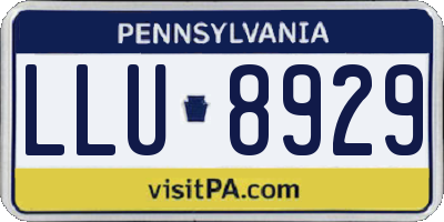 PA license plate LLU8929