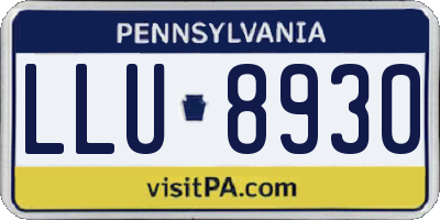 PA license plate LLU8930