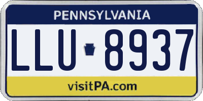 PA license plate LLU8937