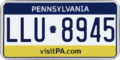 PA license plate LLU8945