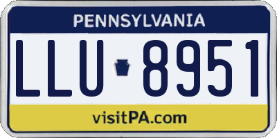 PA license plate LLU8951