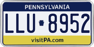 PA license plate LLU8952