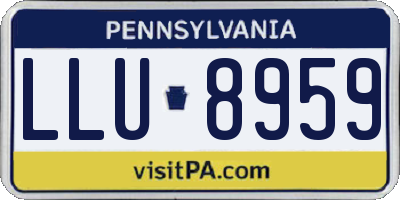 PA license plate LLU8959