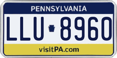 PA license plate LLU8960