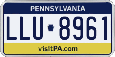 PA license plate LLU8961