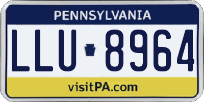 PA license plate LLU8964