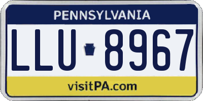 PA license plate LLU8967