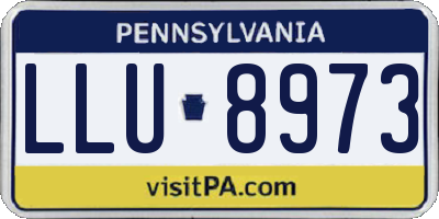 PA license plate LLU8973