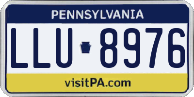 PA license plate LLU8976