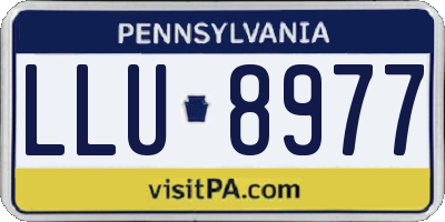 PA license plate LLU8977