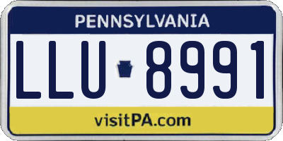 PA license plate LLU8991