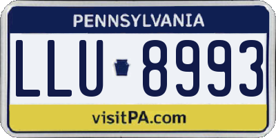 PA license plate LLU8993