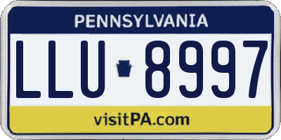 PA license plate LLU8997