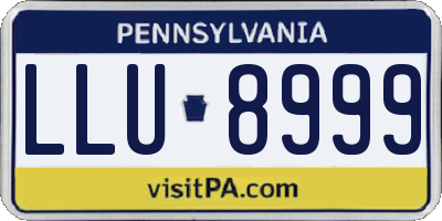 PA license plate LLU8999