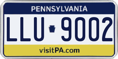 PA license plate LLU9002